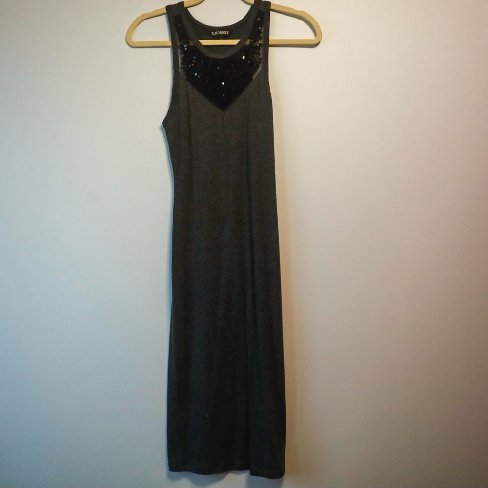 Express Charcoal Sleeveless Maxi Dress